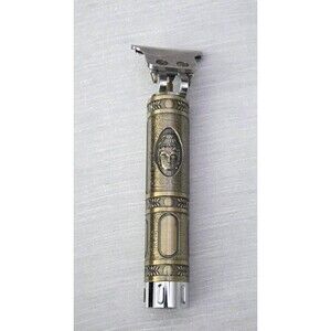 Kemei KM-1974A Cordless Hair Clipper - Buddha Gold Silver Tone